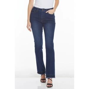 Multiples by Slim-sation Indigo Bootcut Control Panel Jeans Released Hem Size 6